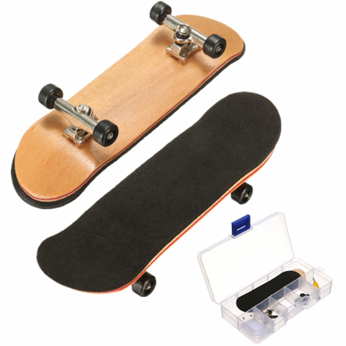 Maple Wooden FingerBoard Mini Finger Boards Sports Skateboard Black Bearings Wheels Kids Game Gift 100mmx28mmx15mm — Skateboard Builds team building with Building Teams